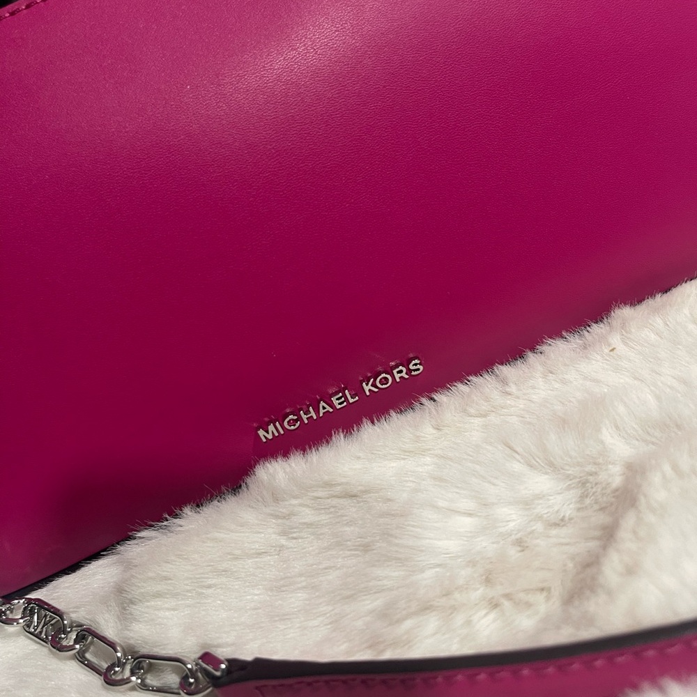 Michael Kors Deep Fuchsia Chain Pouchette - Picture 9 of 13